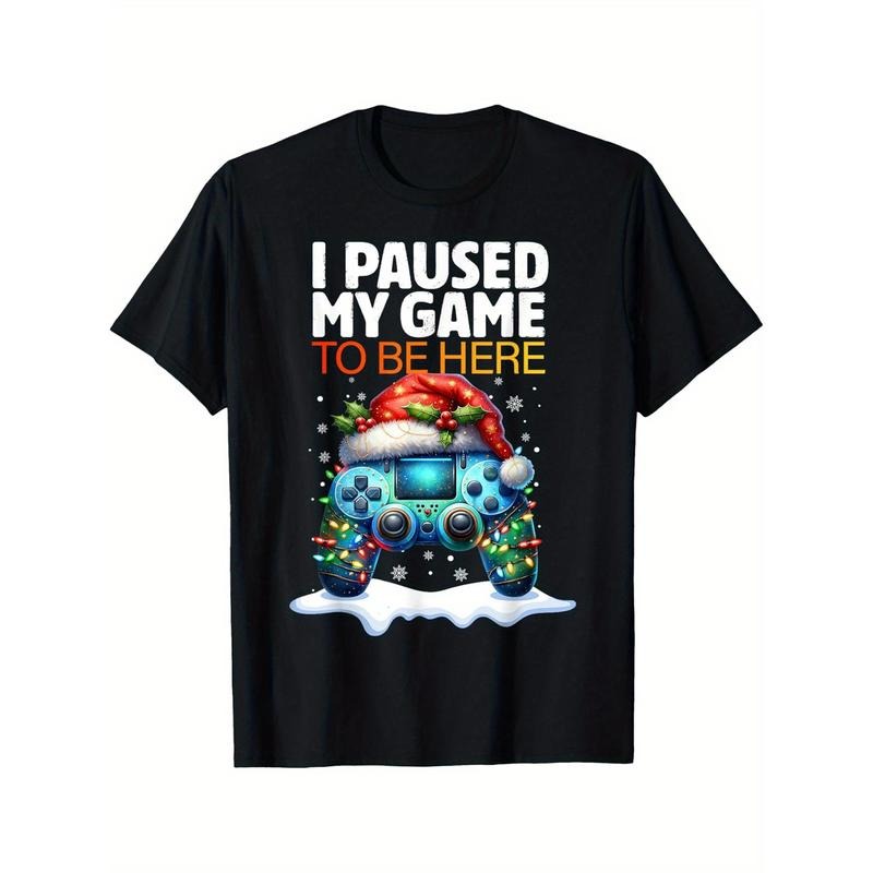 Christmas I Paused My Game To Be Here Funny Sarcastic Gamer T-Shirt made in usa Hoodie, Sweatshirt | TeeBloomCo.com