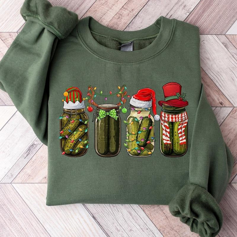 Christmas Pickle Crewneck Sweatshirt, Hoodie, T-shirt, Cute Christmas Gifts | TeeBloomCo.com
