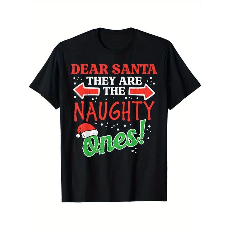 Christmas Print Crew Neck T-Shirt