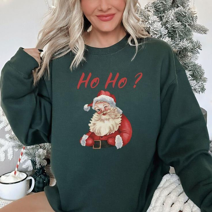 Christmas Santa Gift Sweatshirt Retro Santa Claus Pullover Top Crewneck Long Sleeve Xmas Vacation Sweaters T-Shirts, Hoodie