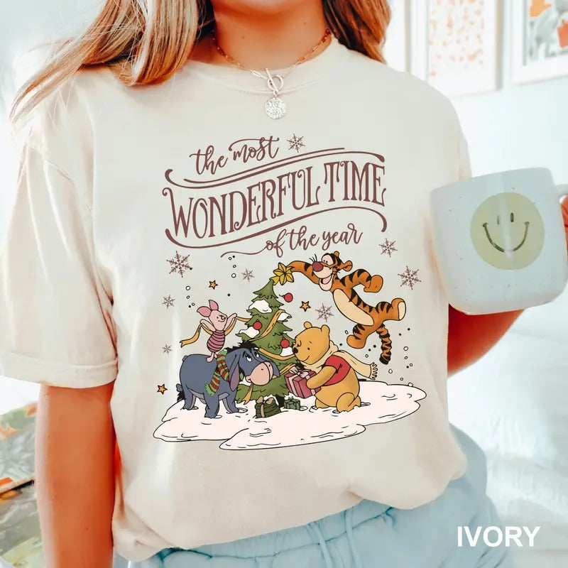 Christmas Shirt, Winnie Christmas Shirt, Friends Christmas Shirt Hoodie, Sweatshirt | TeeBloomCo.com
