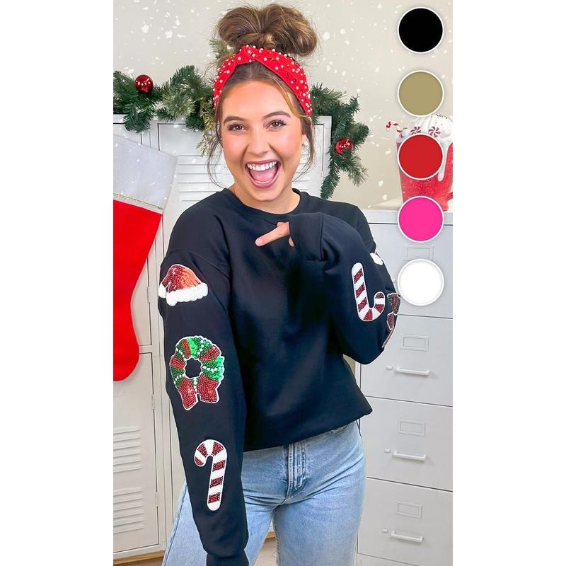 Christmas Sparkle Sleeve Sweatshirt T-Shirts, Hoodie | TeeBloomCo.com