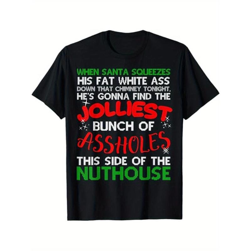 Christmas Vacation Jolliest Bunch Ugly Christmas Xmas Gifts T-Shirt, 100% Cotton, Halloween Thanksgiving Christmas Gift...