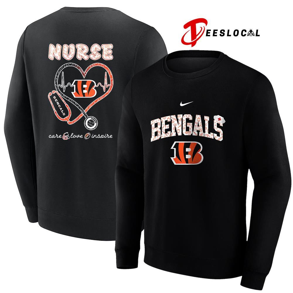 Cincinnati Bengals x Nurse care love inspire logo shirt
