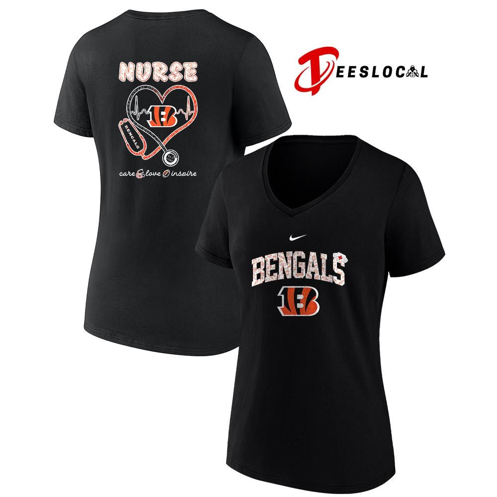 Cincinnati Bengals x Nurse care love inspire logo shirt
