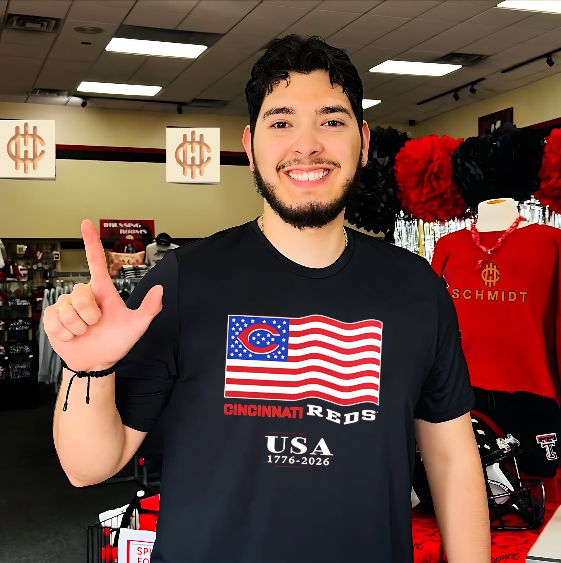 Cincinnati Reds USA 1776-2026 American Flag 4th of July shirt