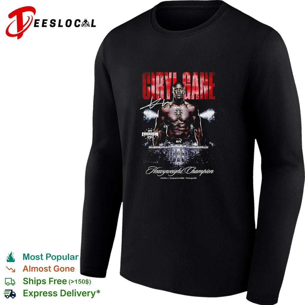 Ciryl Gane heavyweight champion UFC Freedom 250 Ultimate Fighting Championship poster shirt