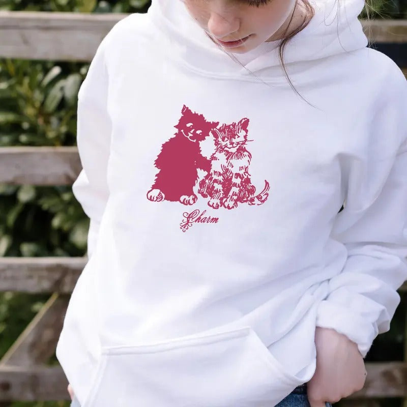 Clairo Charmm Cat T Shirt, Y2K Indie Cute Hoodie, Jazz Lovers, Indie Concert Shirt, Unisex Sweater Pullover Tee Sweatshirt