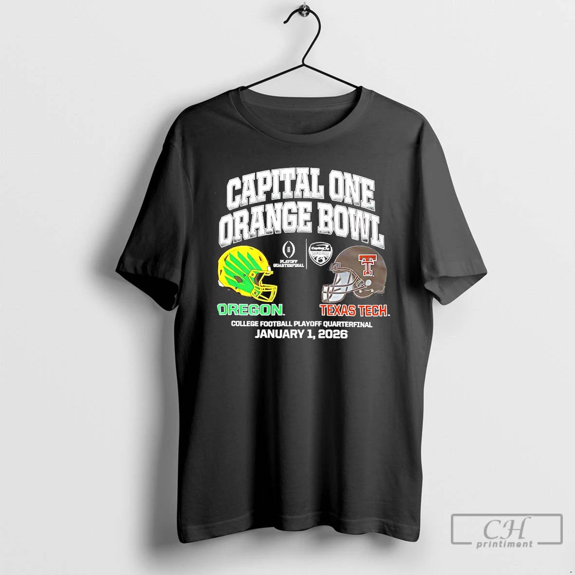 Classic 2026 Oregon Vs Texas Tech Capital One Orange Bowl Helmet T-Shirts, Hoodie, Sweatshirt | TeeBloomCo.com