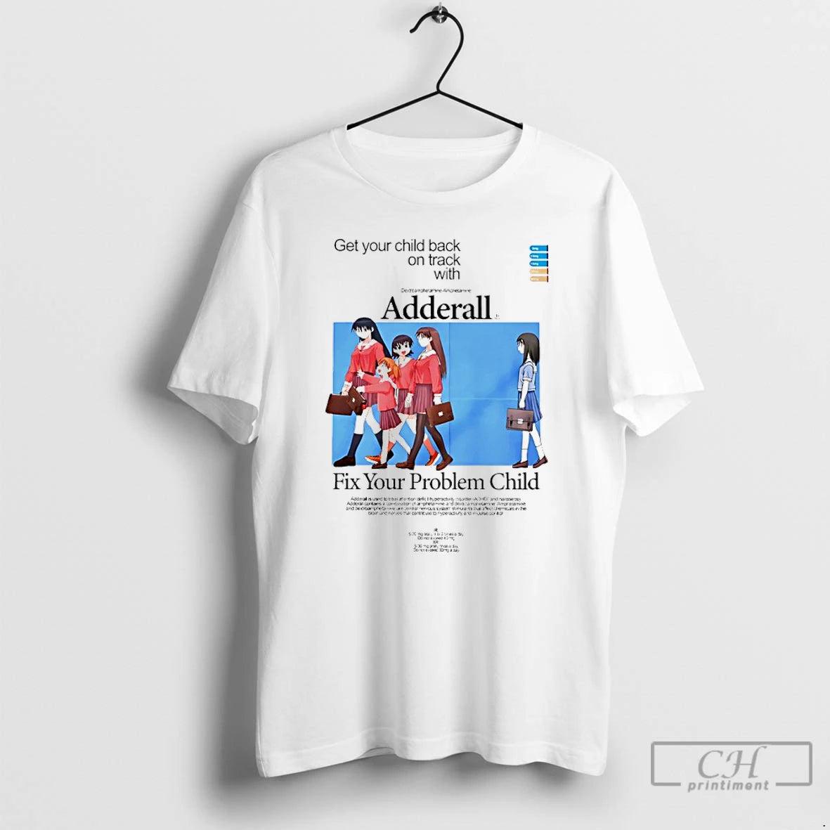 Classic Adderall Fix Your Problem Child Anime T-Shirts, Hoodie, Sweatshirt | TeeBloomCo.com
