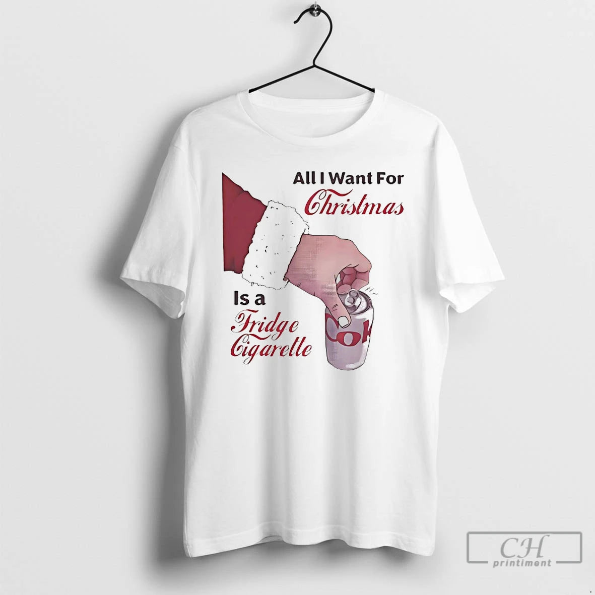 Classic All I Want For Christmas Is A Fridge Cigarette T-Shirts, Hoodie, Sweatshirt | TeeBloomCo.com