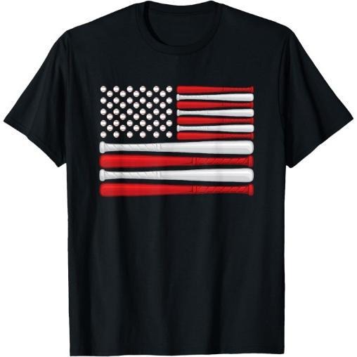 Classic American Baseball Flag - Vintage Baseball Flag T-Shirt Made in USA Hoodie, Sweatshirt | TeeBloomCo.com