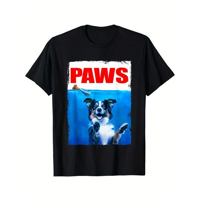 Classic Australian Shepherds Dog PAWS Animal Cute Pet Humor T-Shirt Comfortable leisure sports Halloween Christmas gift...