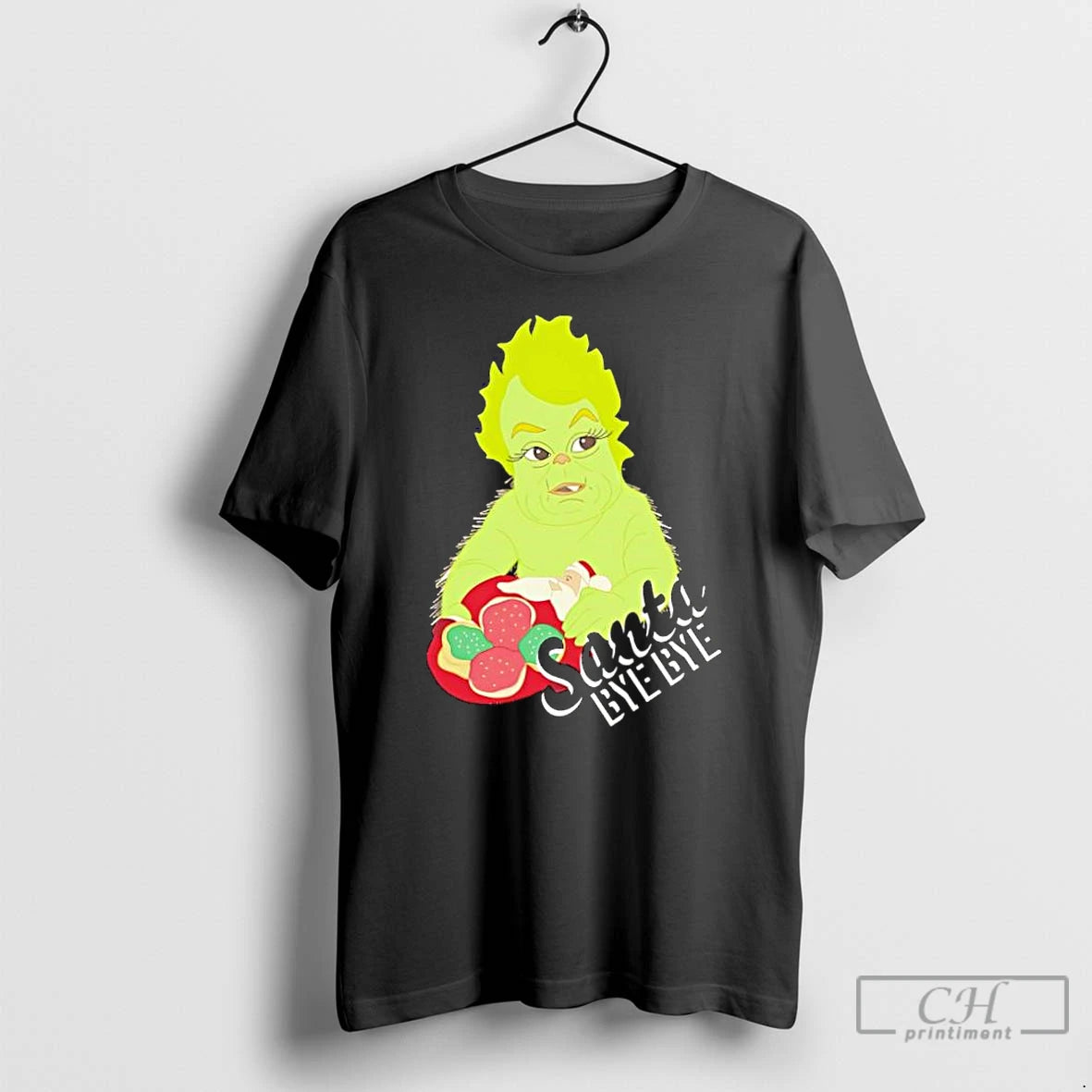 Classic Baby Grinch Santa Bye Bye T-Shirts, Hoodie, Sweatshirt | TeeBloomCo.com
