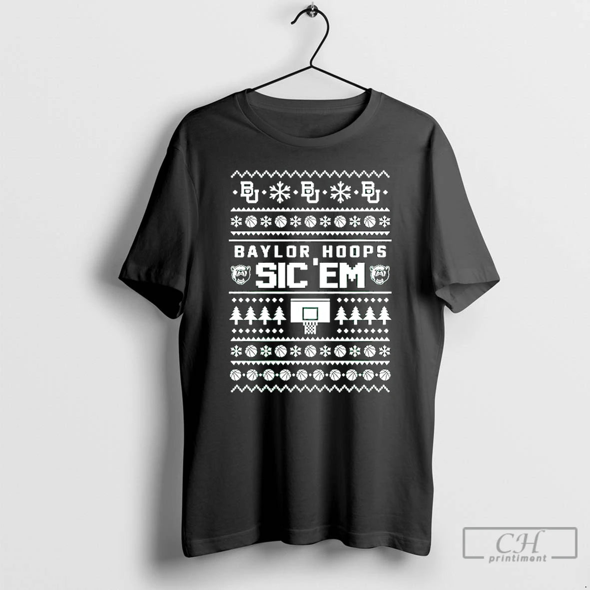 Classic Baylor Bears Hoops Sic Em Ugly Christmas Graphic T-Shirts, Hoodie, Sweatshirt | TeeBloomCo.com
