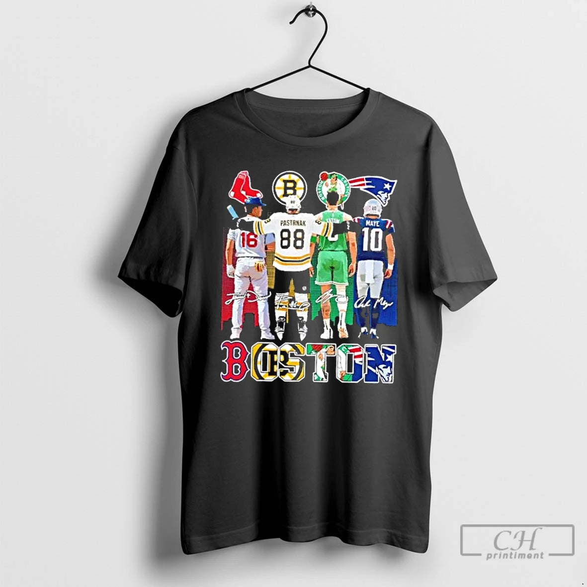 Classic Boston City Sports Teams Legends Skyline Signatures T-Shirts, Hoodie, Sweatshirt | TeeBloomCo.com