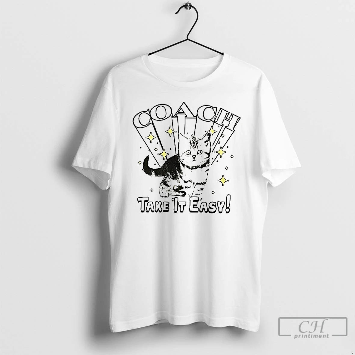 Classic Cat Coach Take It Easy T-Shirts, Hoodie, Sweatshirt | TeeBloomCo.com