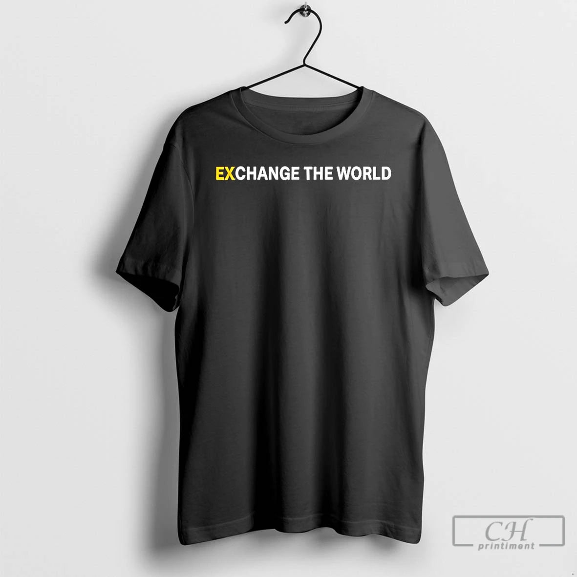 Classic Changpeng Zhao Wearing Exchange The World T-Shirts, Hoodie, Sweatshirt | TeeBloomCo.com