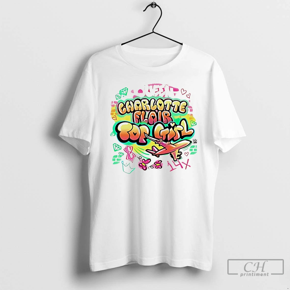 Classic Charlotte Flair Top Girl Graffiti Christmas T-Shirts, Hoodie, Sweatshirt | TeeBloomCo.com