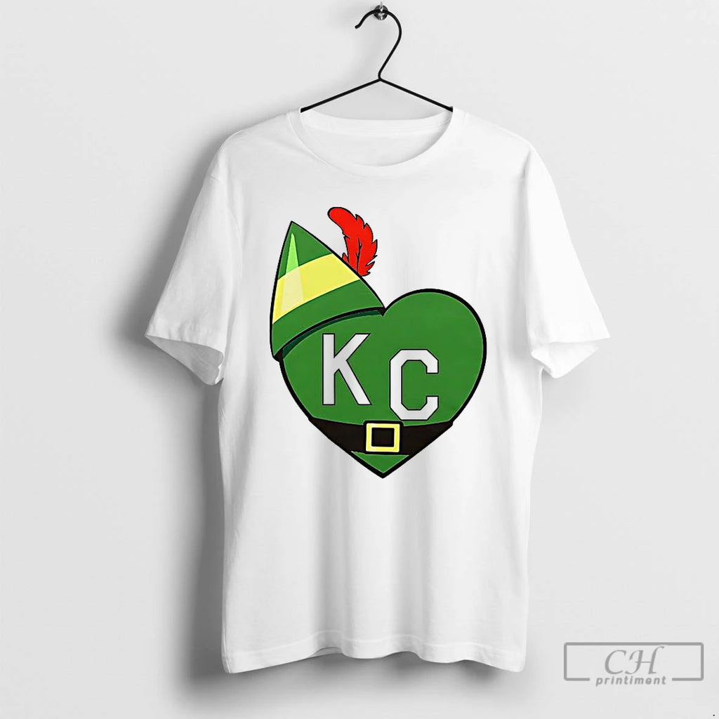 Classic Cheerful Buddy The Elf Kc Heart Christmas T-Shirts, Hoodie, Sweatshirt | TeeBloomCo.com
