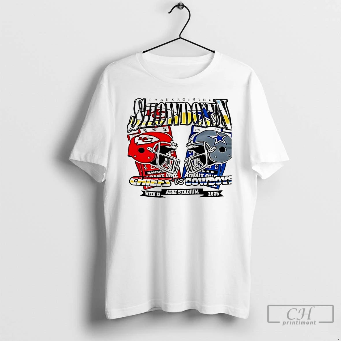 Classic Chiefs Vs Cowboy Thanksgiving Showdown 2025 Helmet Christmas T-Shirts, Hoodie, Sweatshirt | TeeBloomCo.com