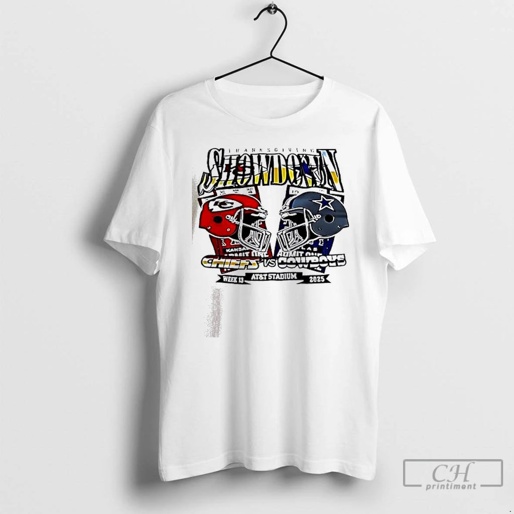 Classic Chiefs Vs Cowboy Thanksgiving Showdown 2025 Helmet T-Shirts, Hoodie, Sweatshirt | TeeBloomCo.com