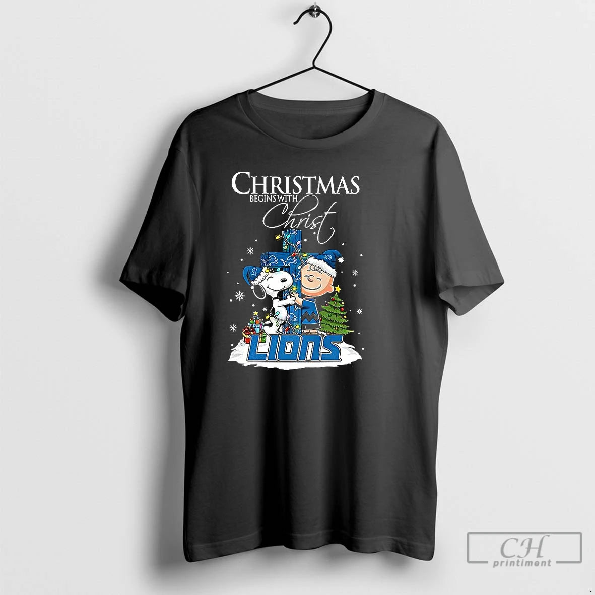Classic Christmas Begins With Christ Detroit Lions T-Shirts, Hoodie, Sweatshirt | TeeBloomCo.com