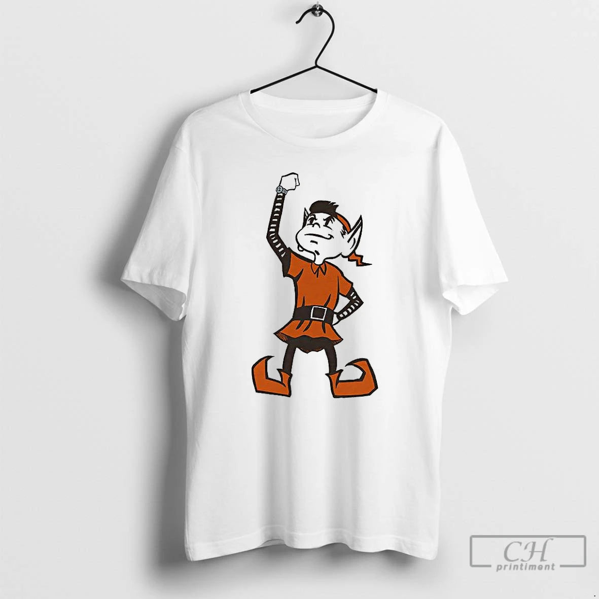 Classic Cleveland Browns Brownie The Elf Wrist Up Mascot T-Shirts, Hoodie, Sweatshirt | TeeBloomCo.com