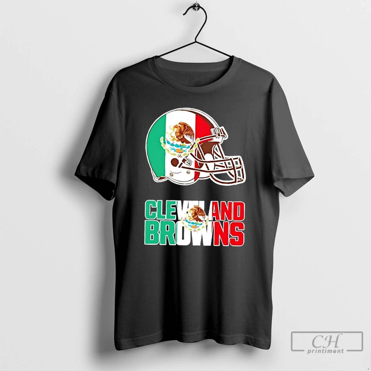 Classic Cleveland Browns Football X Mexican Flag Logo T-Shirts, Hoodie, Sweatshirt | TeeBloomCo.com