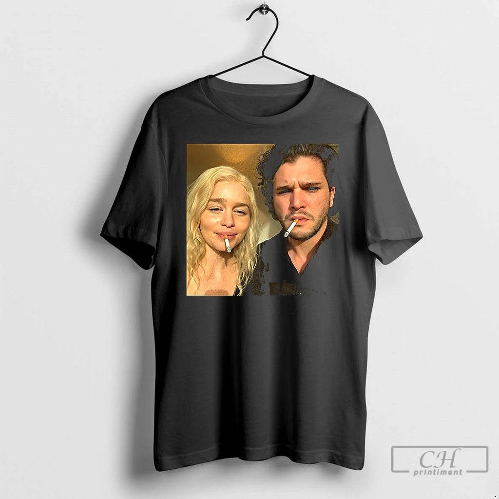 Classic Daenerys Targaryen And Jon Snow Smoking Game Of Thrones Meme T-Shirts, Hoodie, Sweatshirt | TeeBloomCo.com