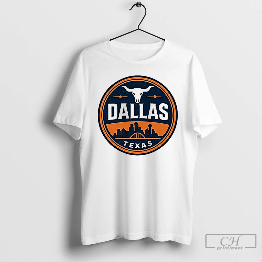 Classic Dallas Texas Western Skyline Logo T-Shirts, Hoodie, Sweatshirt | TeeBloomCo.com