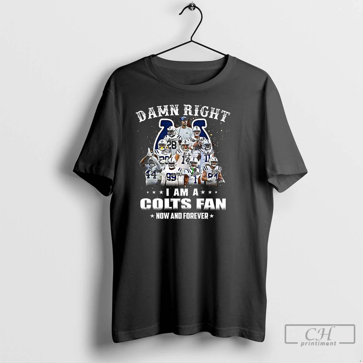 Classic Damn Right I Am A Indianapolis Colts Fan Now And Forever Signature T Shirts Hoodie, Sweatshirt | TeeBloomCo.com