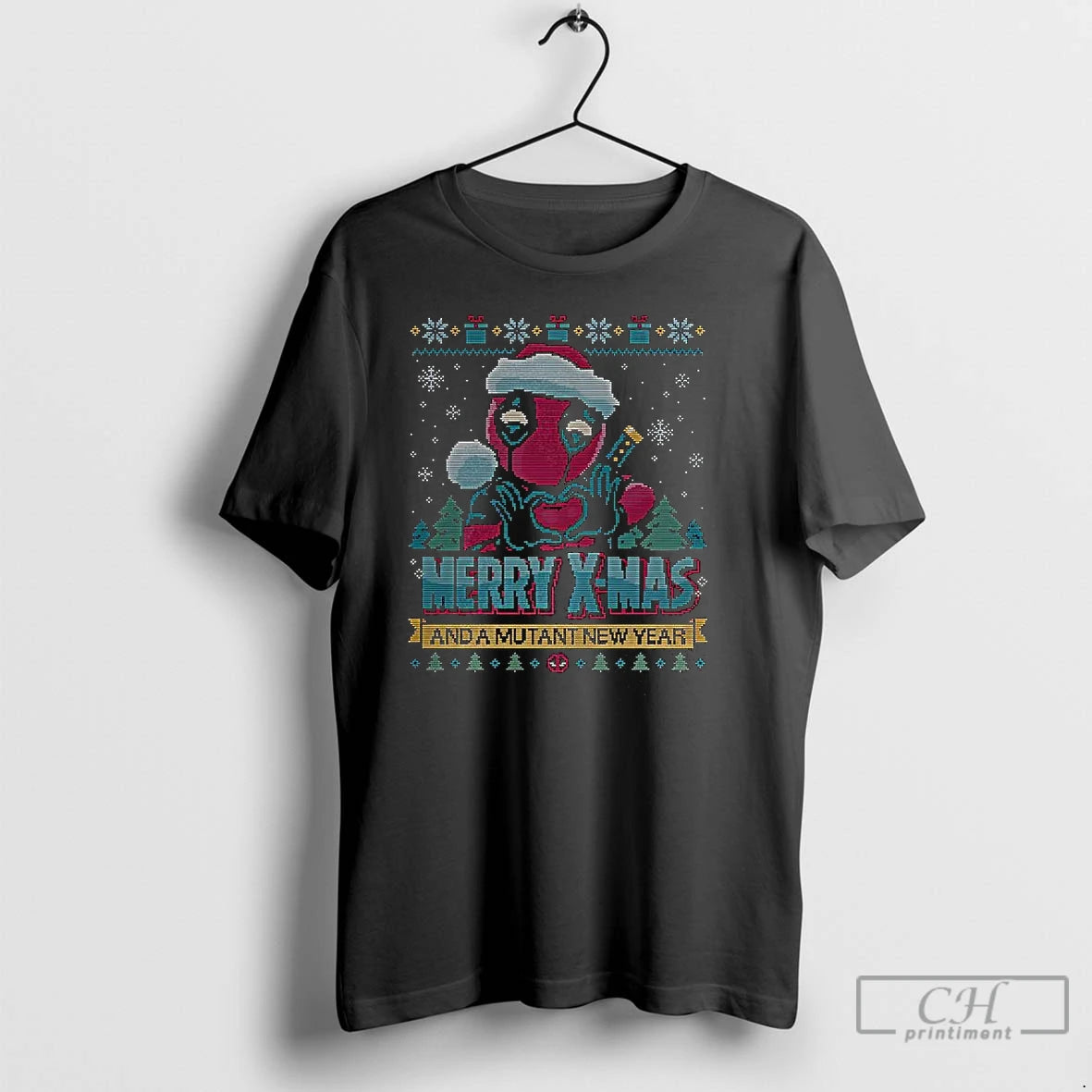 Classic Deadpool Merry Xmas And A Mutant New Year Ugly Christmas T-Shirts, Hoodie, Sweatshirt | TeeBloomCo.com