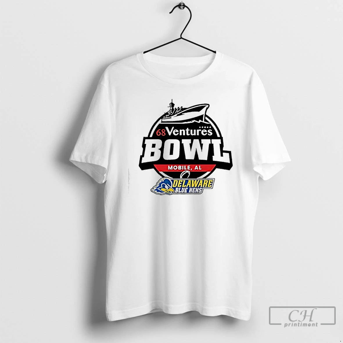 Classic Delaware Blue Hens 68 Ventures Bowl Mobile Al Logo T-Shirts, Hoodie, Sweatshirt | TeeBloomCo.com