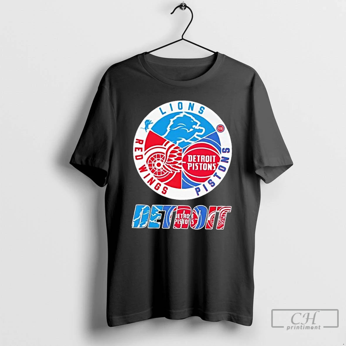 Classic Detroit City Sports Lions Pistons Red Wings Logo T-Shirts, Hoodie, Sweatshirt | TeeBloomCo.com