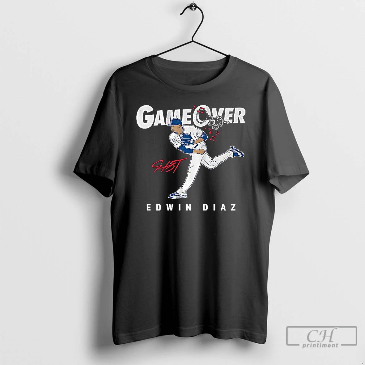 Classic Edwin Diaz Los Angeles Dodgers Baseball Game Over Signature T-Shirts, Hoodie, Sweatshirt | TeeBloomCo.com