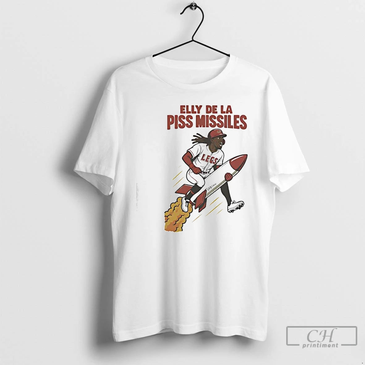 Classic Elly De La Cruz Riding A Rocket Elly De La Piss Missiles T Shirts Hoodie, Sweatshirt | TeeBloomCo.com
