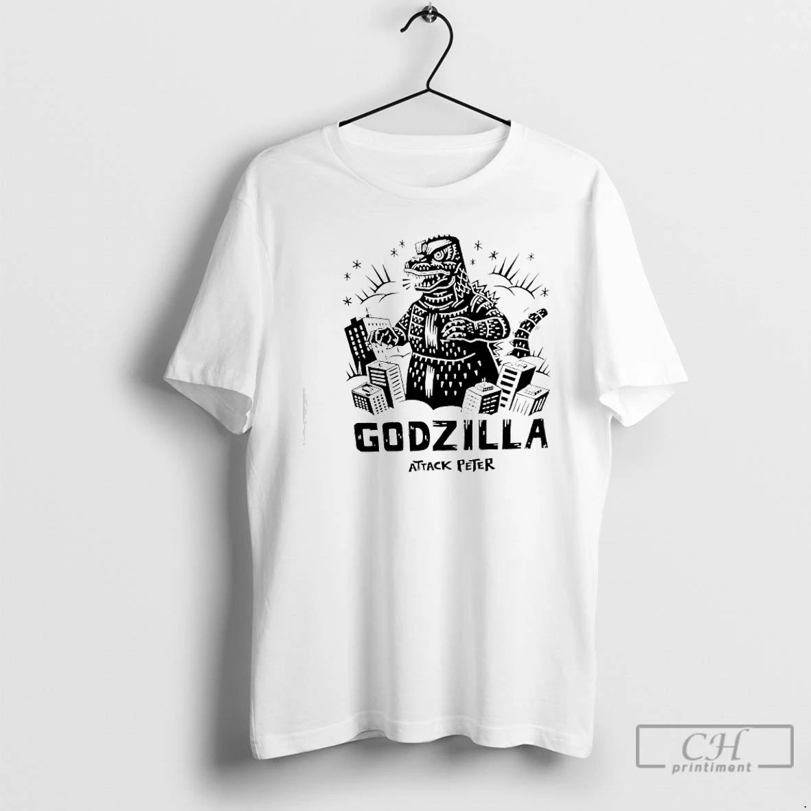 Classic Godzilla Museum Attack Peter Statue T-Shirts, Hoodie, Sweatshirt | TeeBloomCo.com