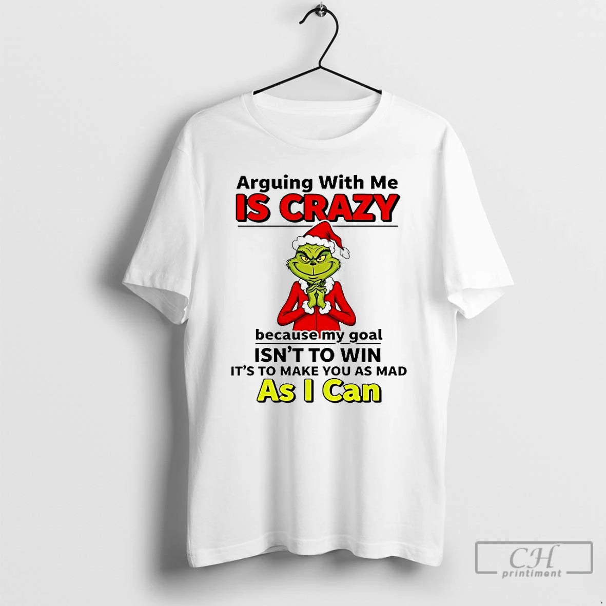 Classic Grinch Arguing With Me Is Crazy Christmas 2025 T-Shirts, Hoodie, Sweatshirt | TeeBloomCo.com
