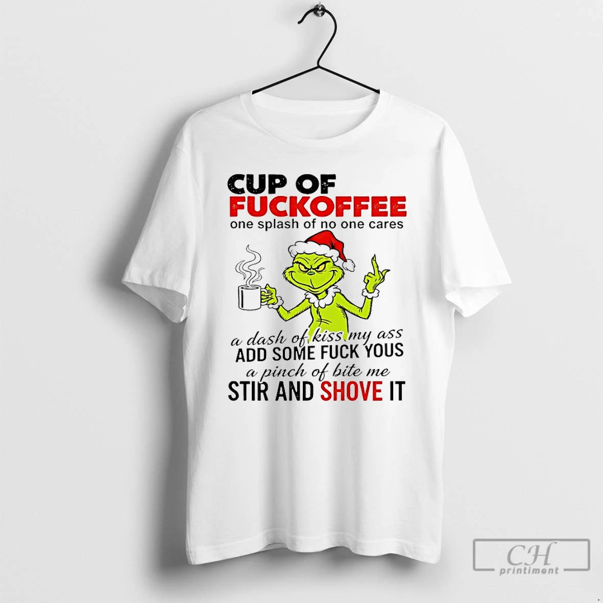 Classic Grinch Cup Of Fuckoffee One Splash Of No One Cares Chirstmas 2025 T Shirts Hoodie, Sweatshirt | TeeBloomCo.com