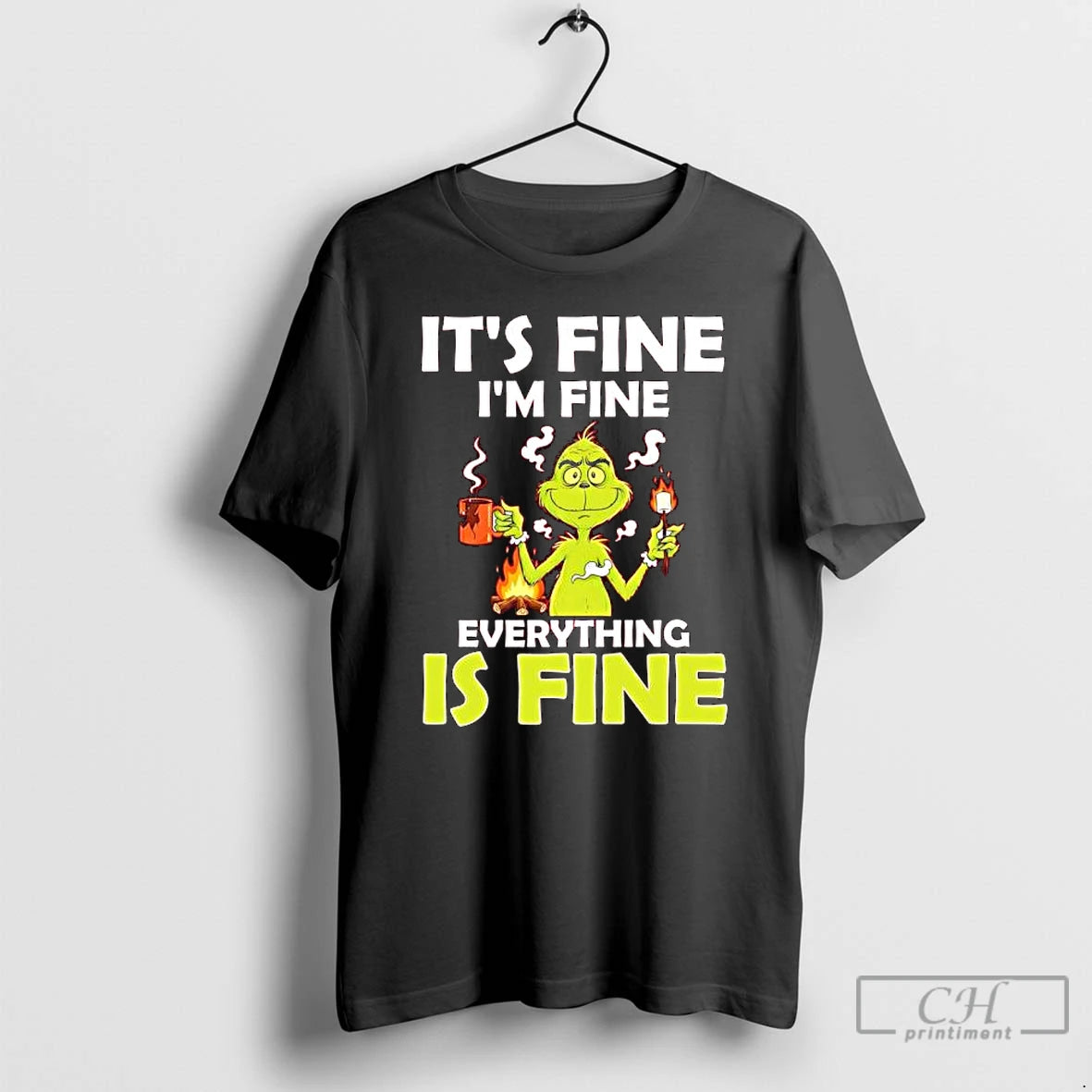 Classic Grinch Its Fine Im Fine Everything Is Fine T-Shirts, Hoodie, Sweatshirt | TeeBloomCo.com