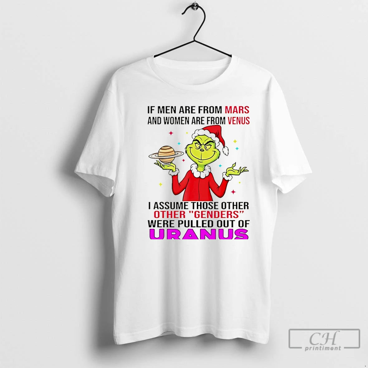 Classic Grinch If Men Are From Mars And Women Are From Venus Uranus Christmas T-Shirts, Hoodie, Sweatshirt | TeeBloomCo.com