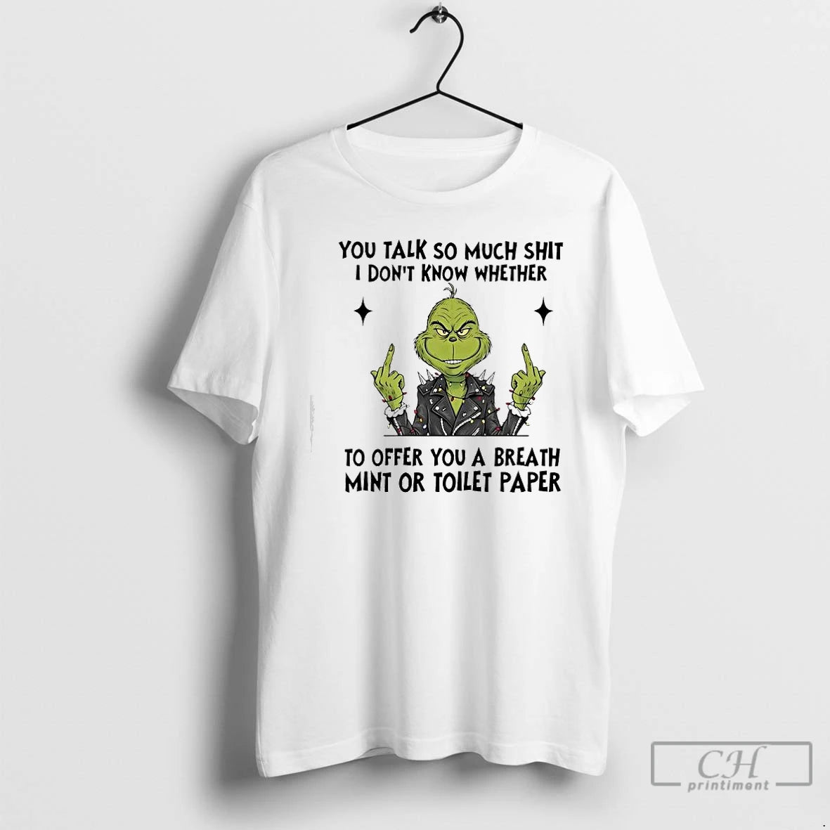 Classic Grinch Talk So Much Shit I Dont Know Whether To Offer You A Breath T-Shirts, Hoodie, Sweatshirt | TeeBloomCo.com