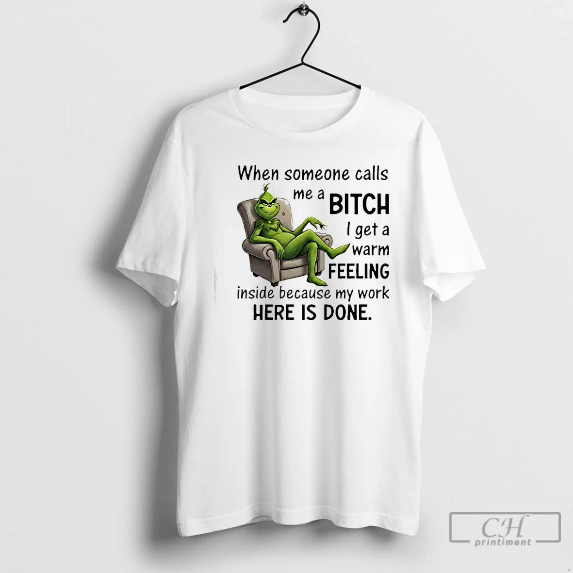 Classic Grinch When Someone Calls Me A Bitch Here Is Done T-Shirts, Hoodie, Sweatshirt | TeeBloomCo.com