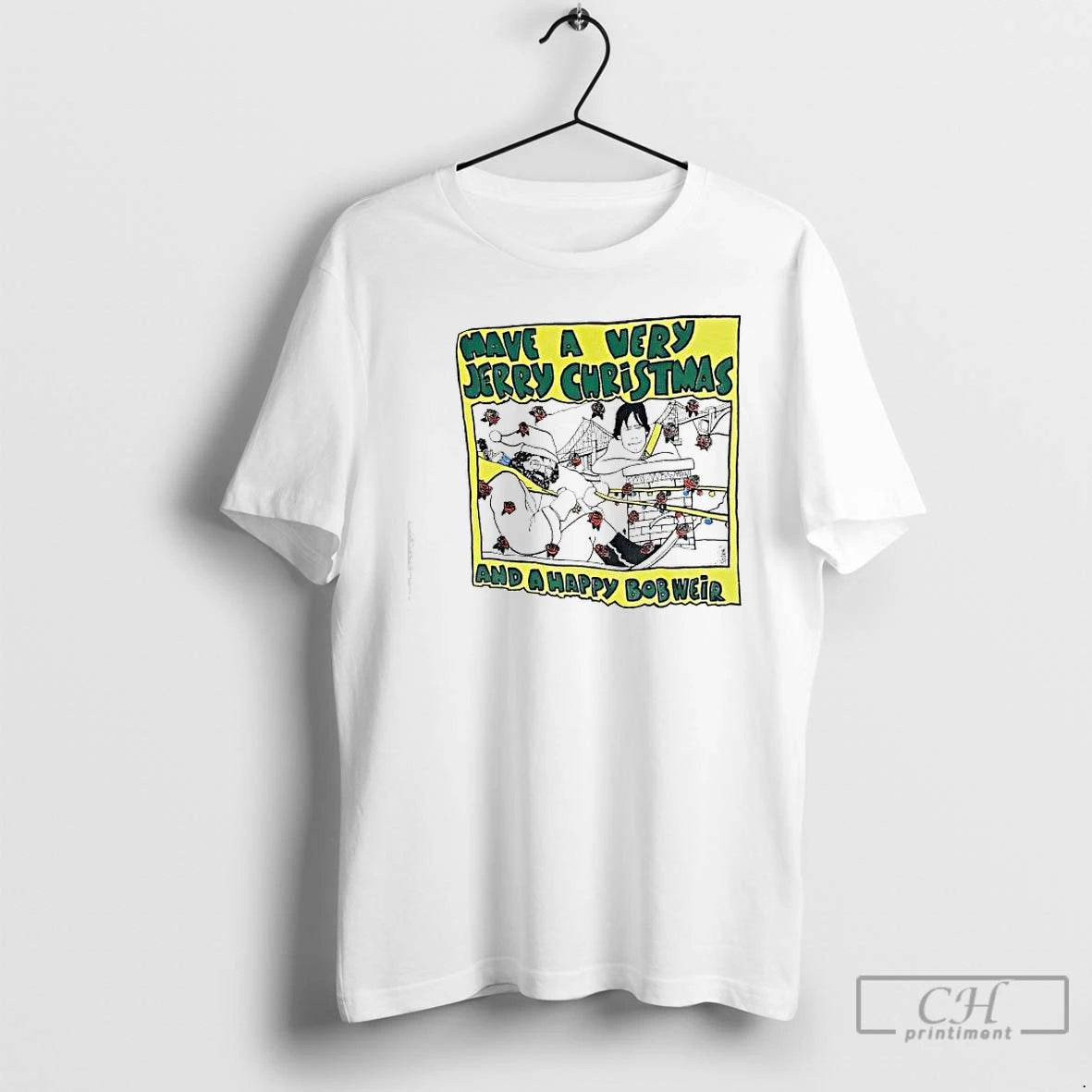 Classic Have A Very Jerry Christmas And A Happy Bob Weir T-Shirts, Hoodie, Sweatshirt | TeeBloomCo.com