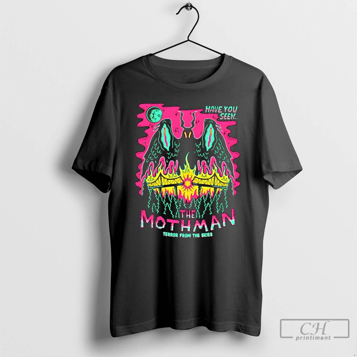 Classic Have You Seen The Mothman Terror From The Skies T-Shirts, Hoodie, Sweatshirt | TeeBloomCo.com