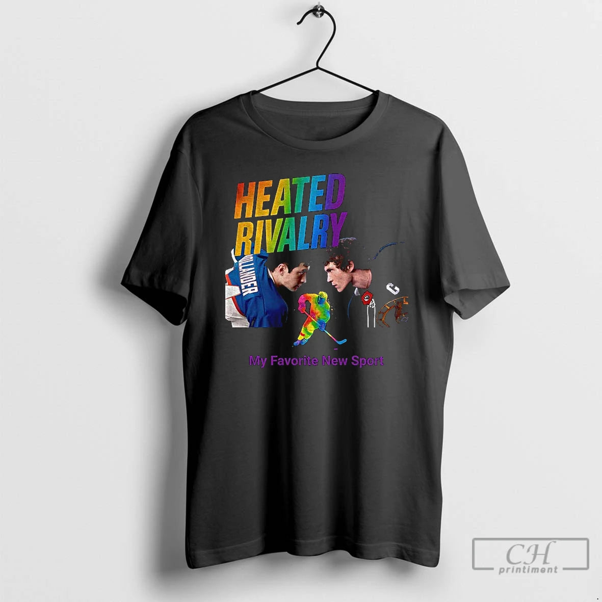 Classic Heated Rivalry Gay Hockey Pride Lgbtq Rainbow Hockey Graphic T-Shirts, Hoodie, Sweatshirt | TeeBloomCo.com