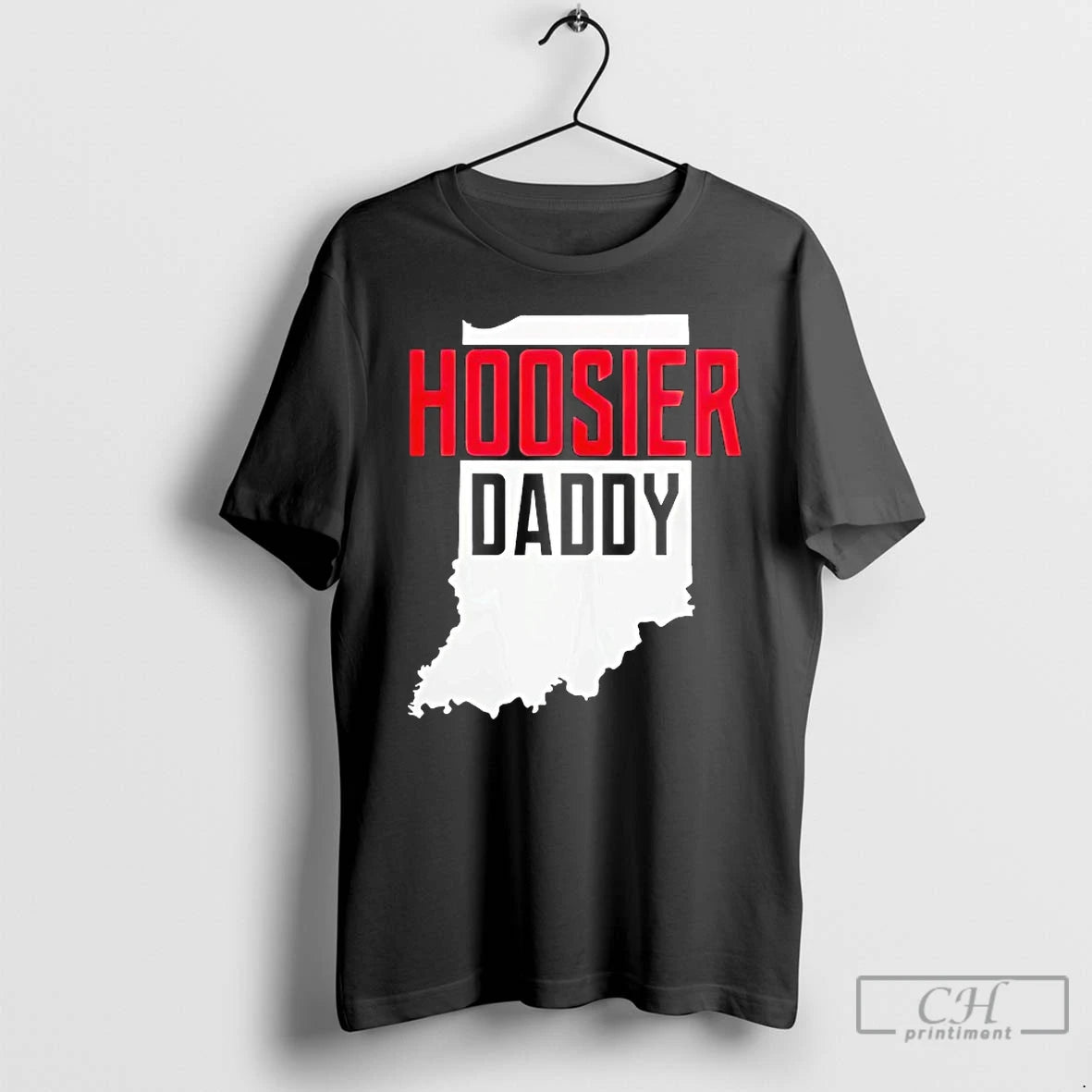 Classic Hoosier Daddy Indiana State Map T-Shirts, Hoodie, Sweatshirt | TeeBloomCo.com
