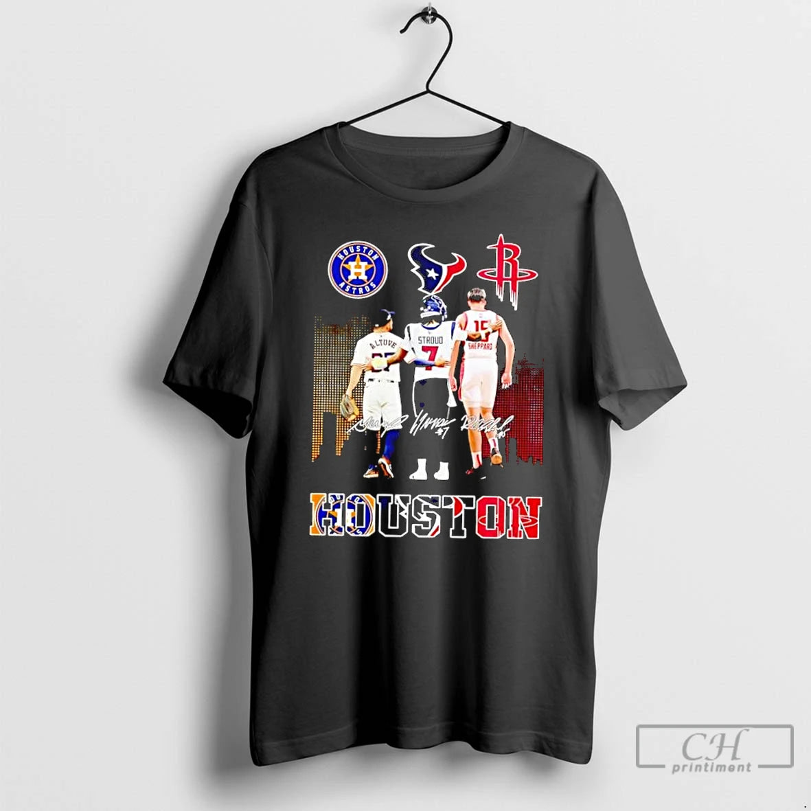 Classic Houston Astros Jose Altuve Texans C J Stroud Rockets Reed Sheppard 2025 T Shirts Hoodie, Sweatshirt | TeeBloomCo.com