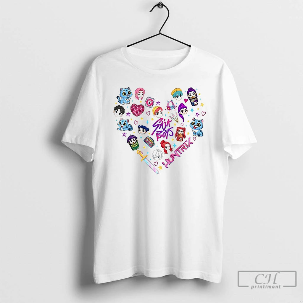 Classic Huntrix Mira Rumi Zoey Demon Kpop Hunter Saja Boys T-Shirts, Hoodie, Sweatshirt | TeeBloomCo.com